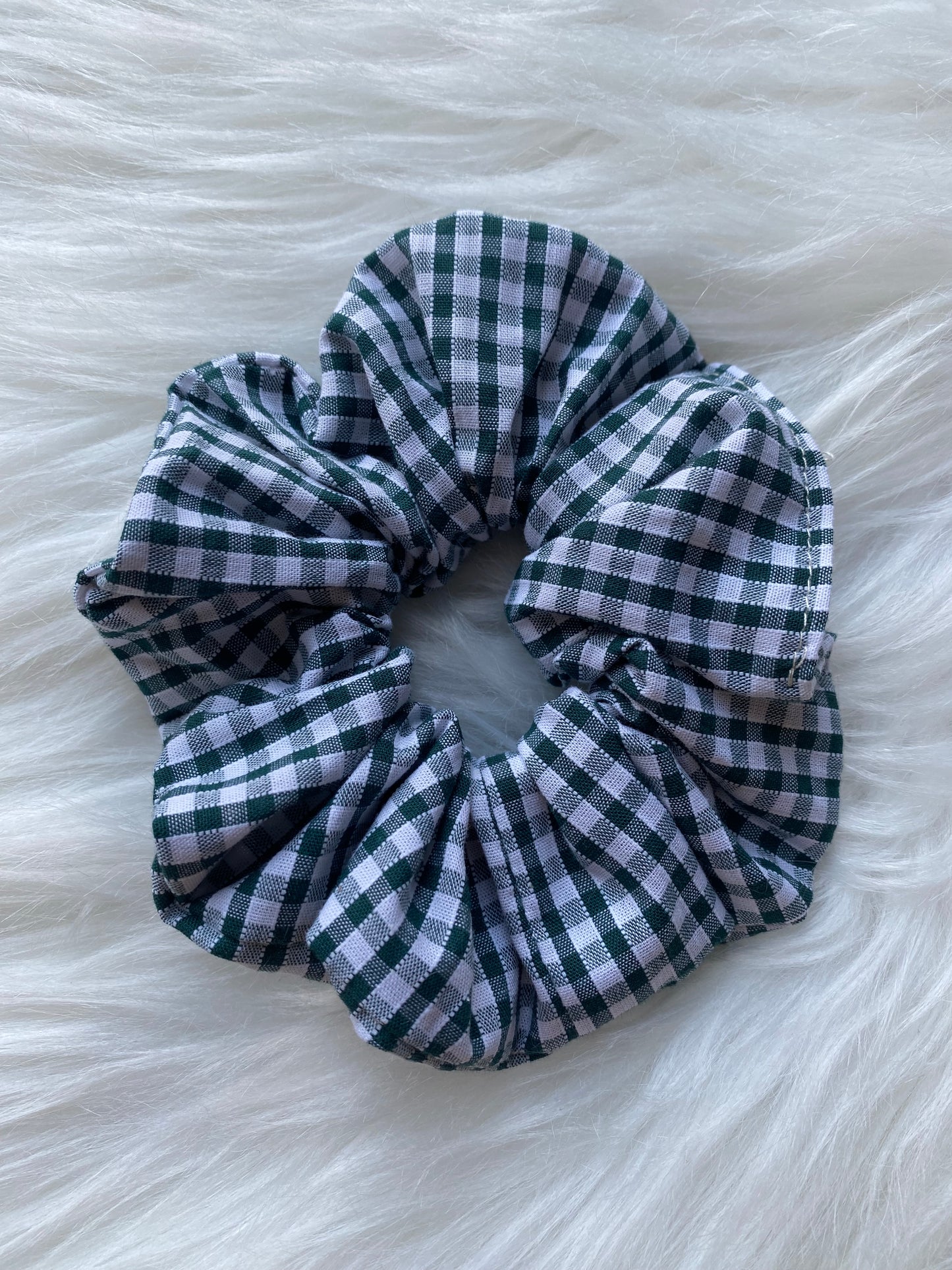 Chouchou vichy vert