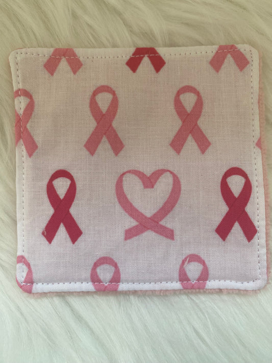 5 Lingettes Noeuds Coeurs OCTOBRE ROSE 1€reversé à Mon Bonnet Rose