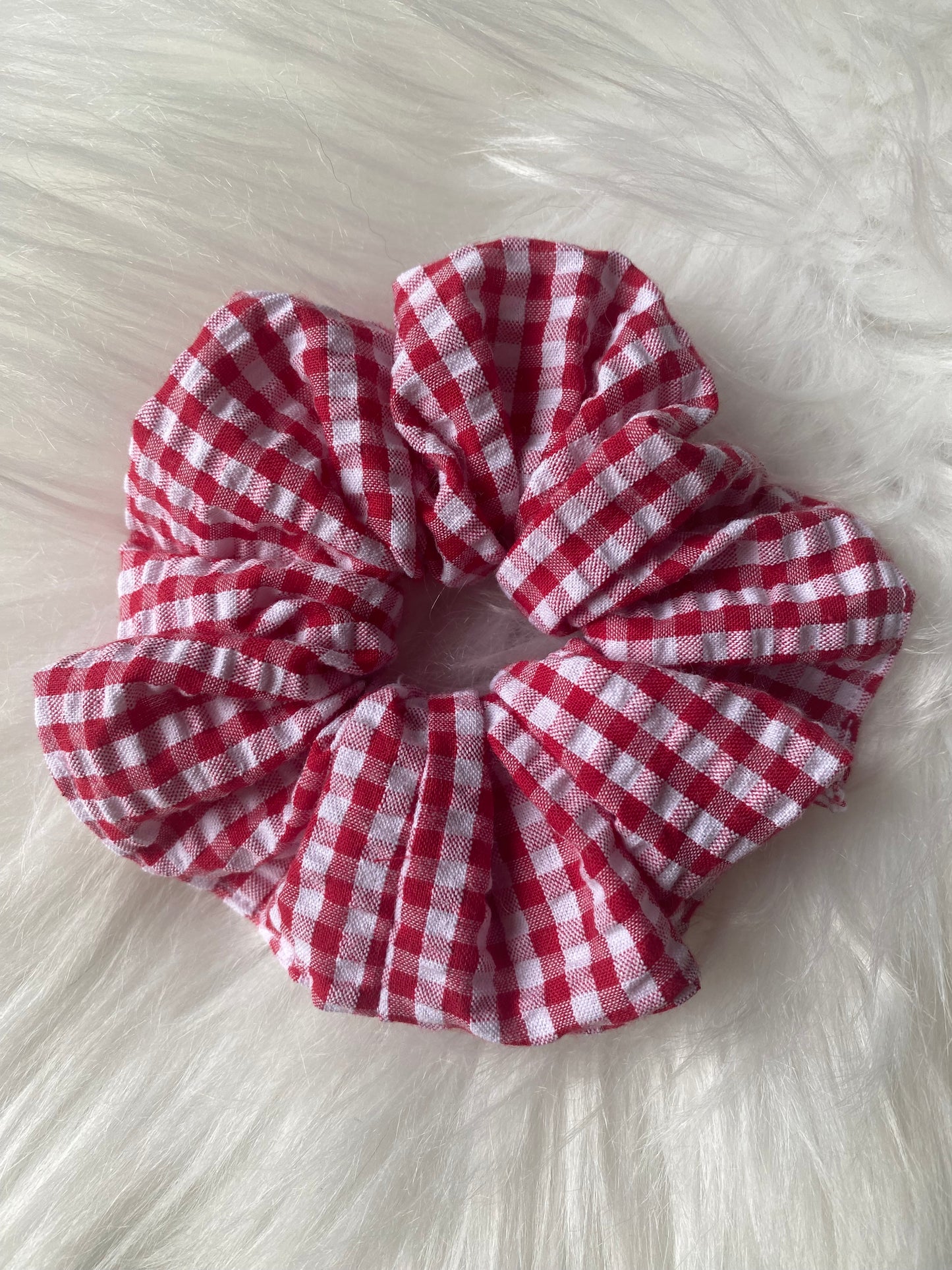 Chouchou vichy rouge