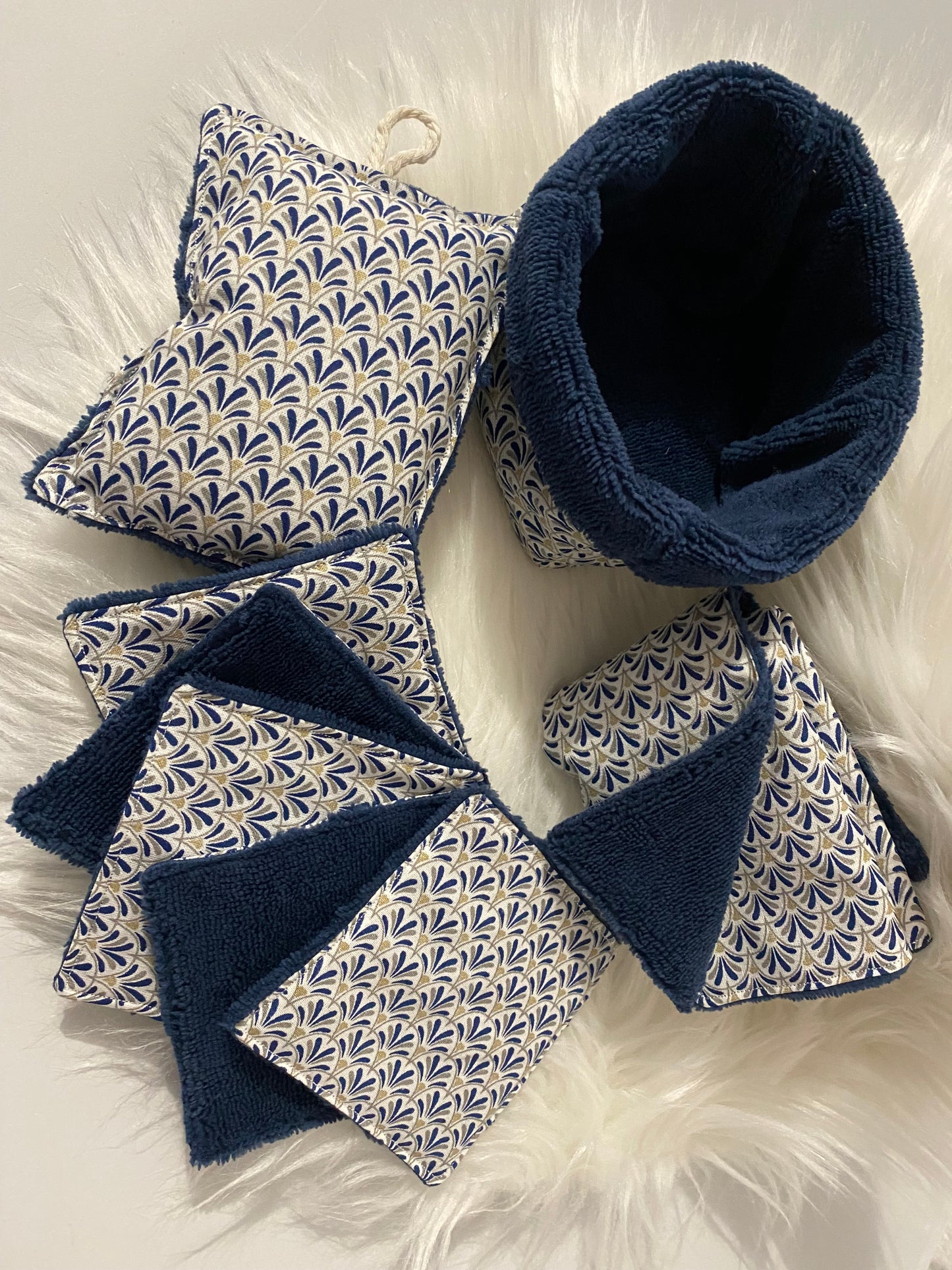 Coffret BIEN-ÊTRE mixte éventail bleu