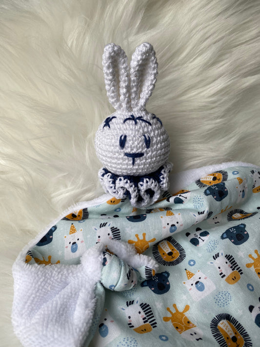 Doudou Lapin "COLLINE", motifs animaux