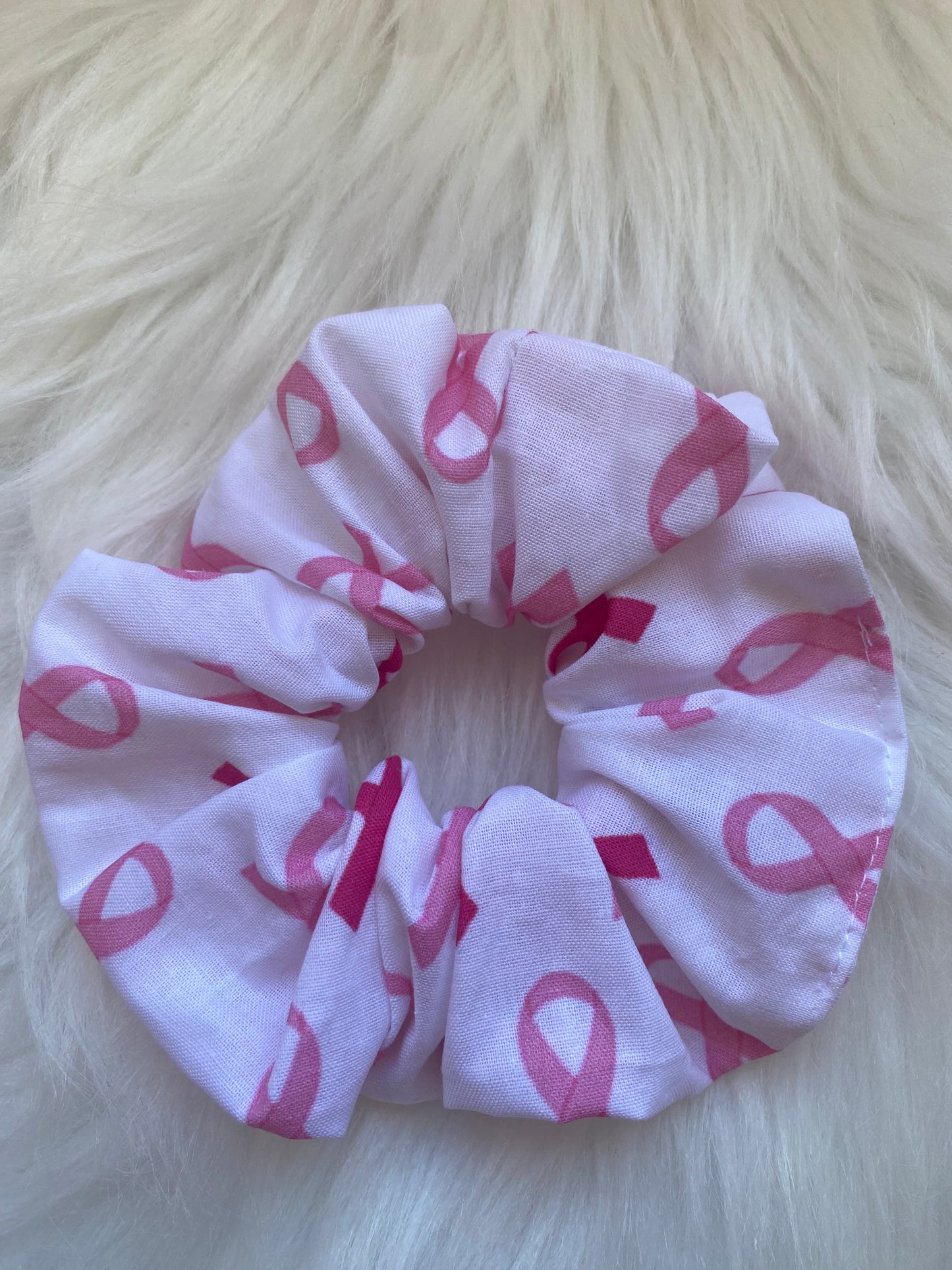 Chouchou coeur  Octobre Rose 1€ reversé à  Mon Bonnet Rose