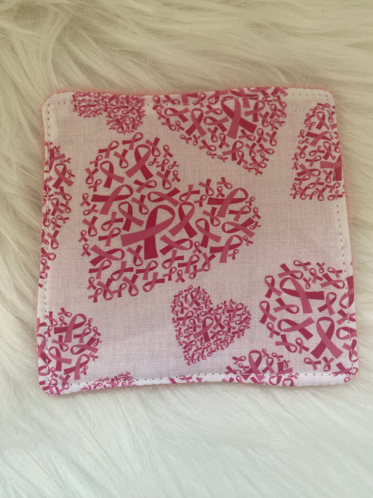 5 lingettes coeurs OCTOBRE ROSE 1€ Reversé à Mon bonnet rose