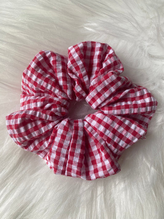 Chouchou vichy rouge