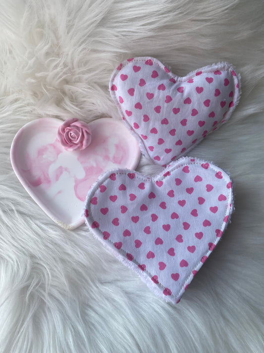 Coffret cadeau lingettes, éponge, coeur pour bijoux