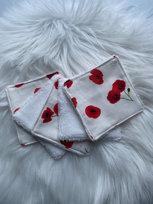5 Lingettes coquelicots