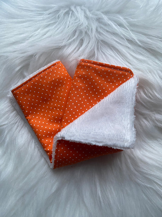 Mini serviette orange pois