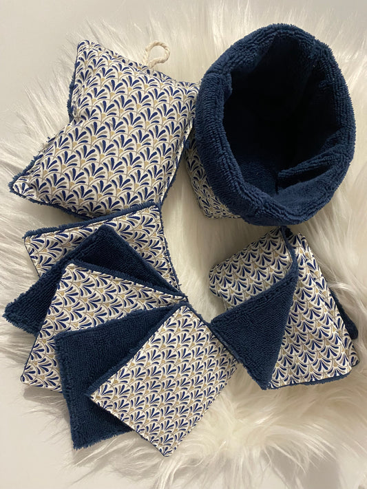 Coffret BIEN-ÊTRE mixte éventail bleu