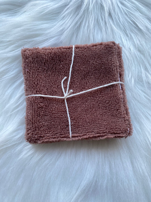 5 Lingettes roses et blanches