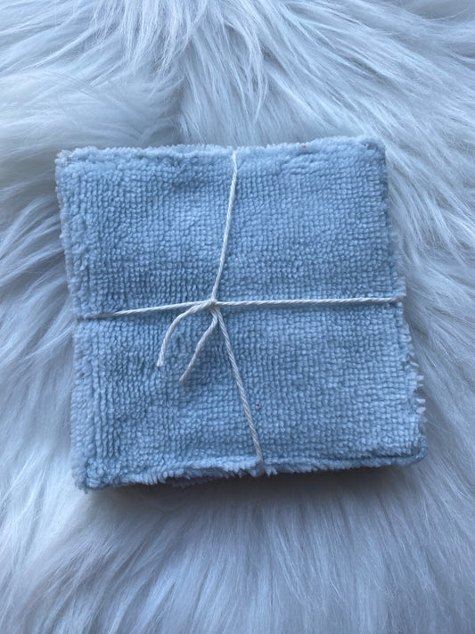 5 Lingettes fleuris vertes et roses